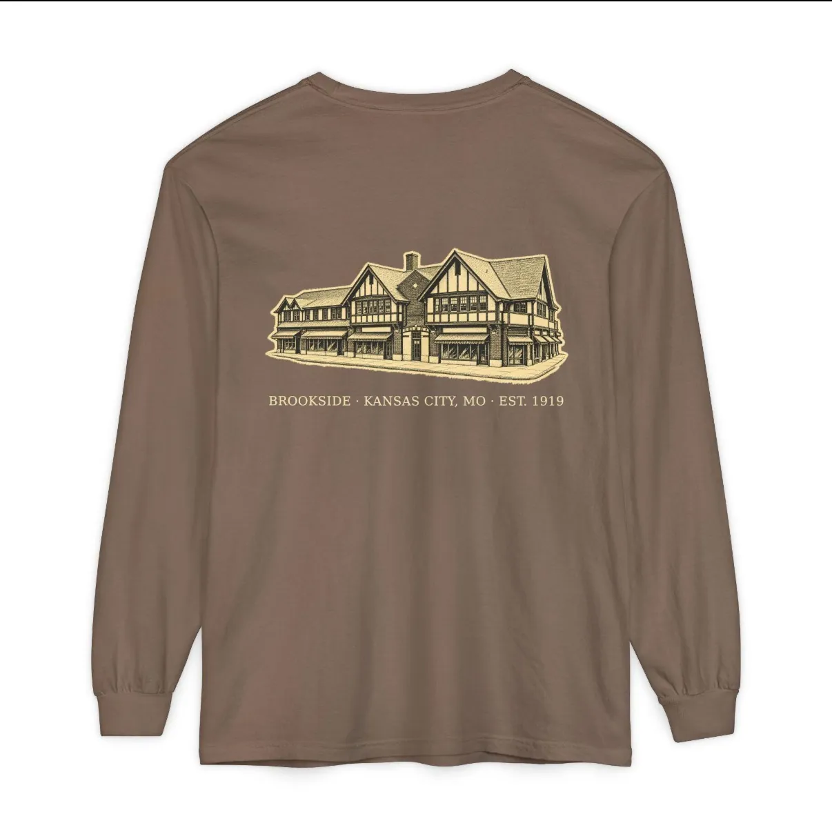 Brookside Kansas City Long Sleeve in Espresso, back print