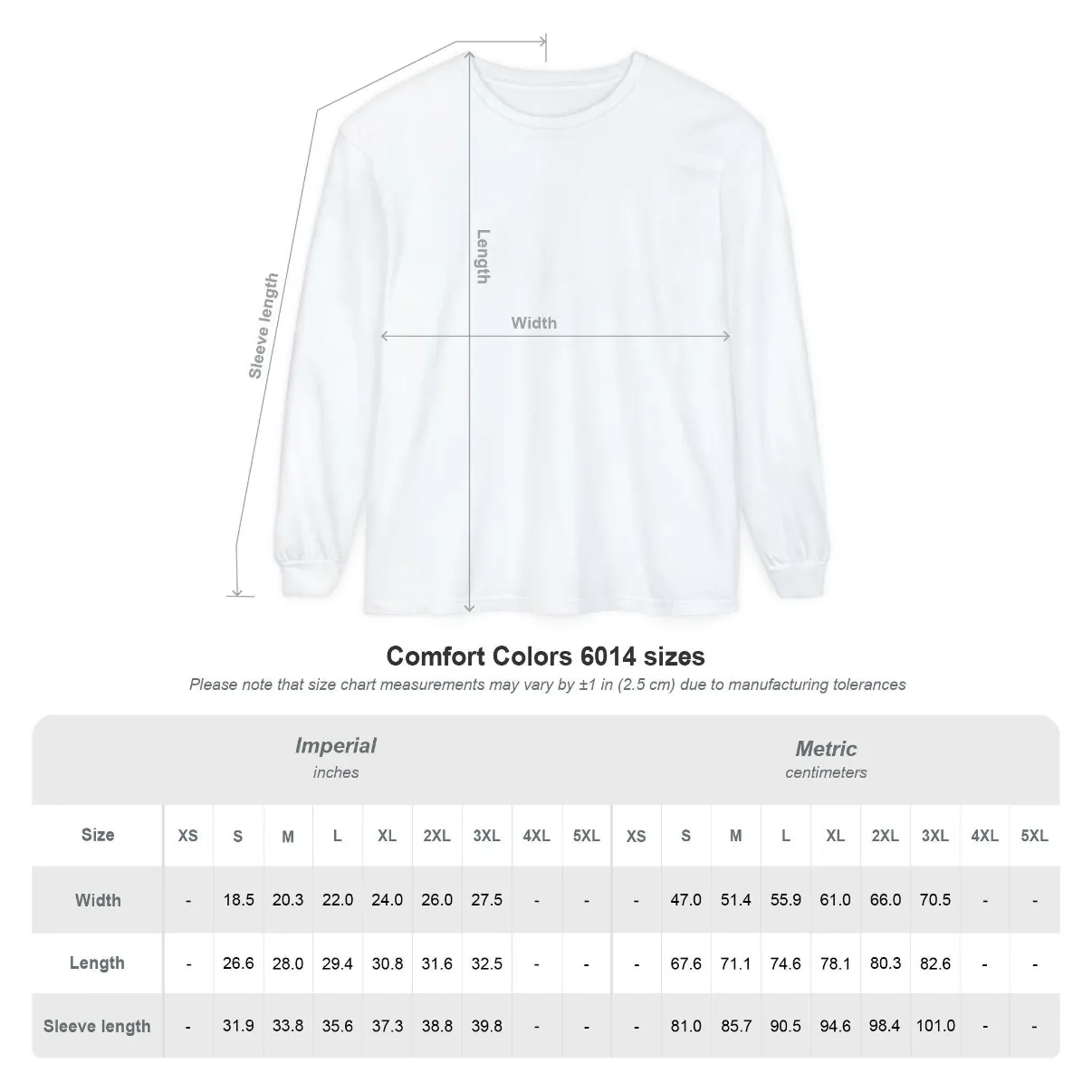Dolphins Football Long Sleeve Tee size chart