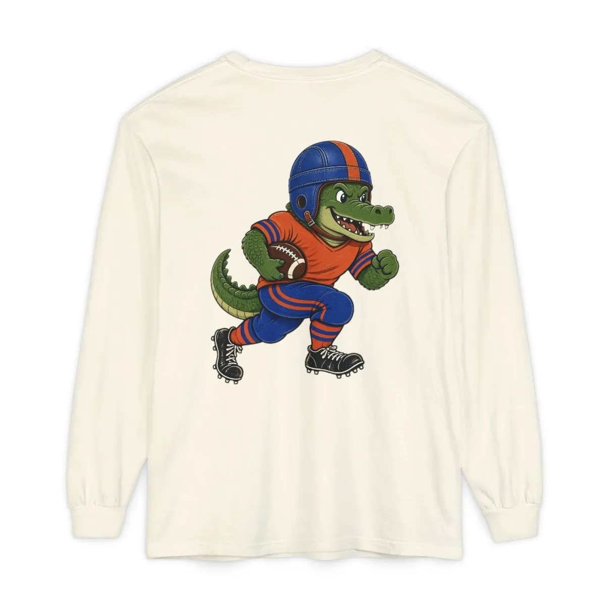Gators Football Long Sleeve Tee in Ivory, back print
