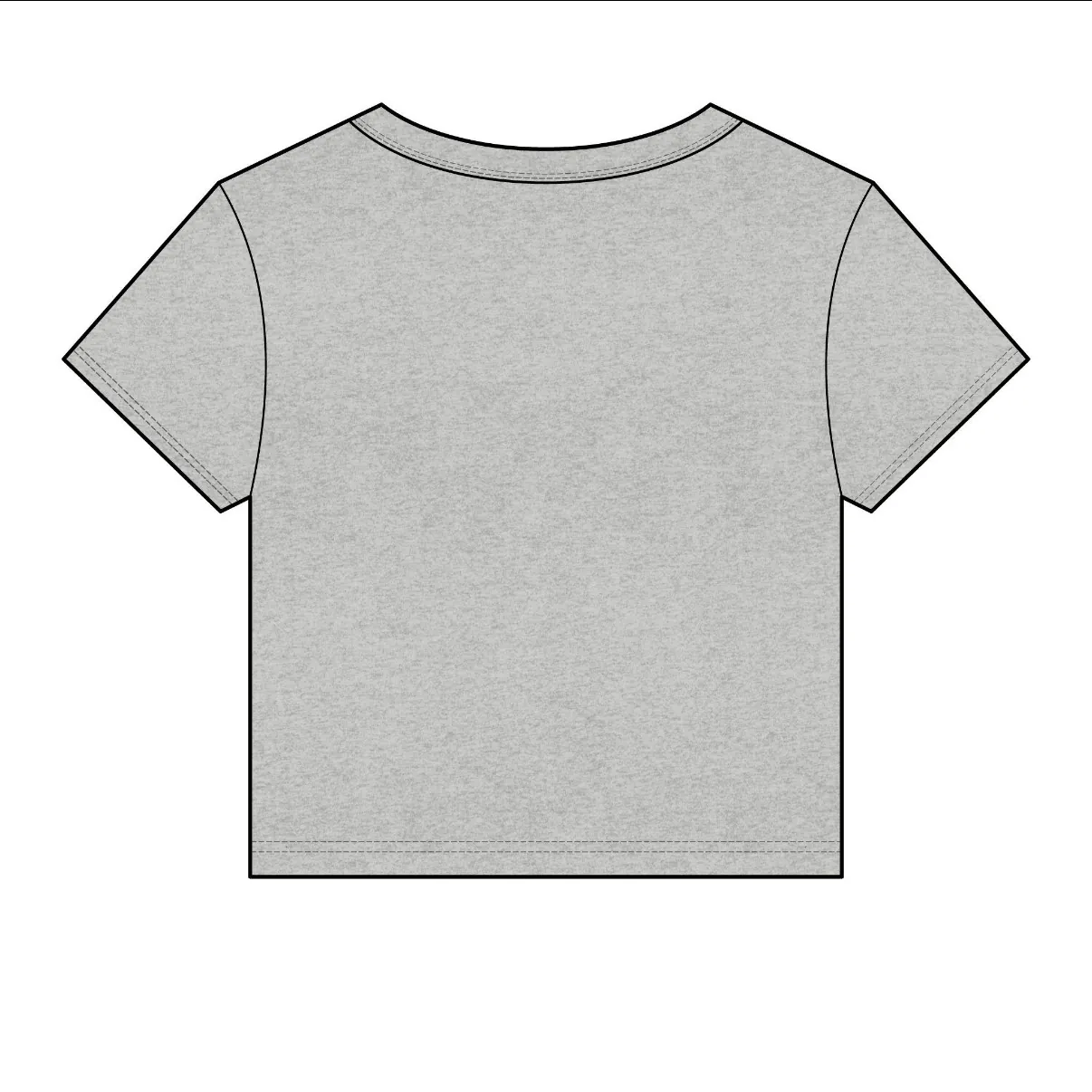 Kansas City Embroidered Baby Tee in Athletic Heather, back