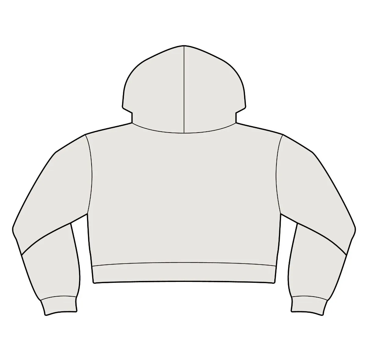 Kansas City Football Club Cropped Hoodie in Bone, back