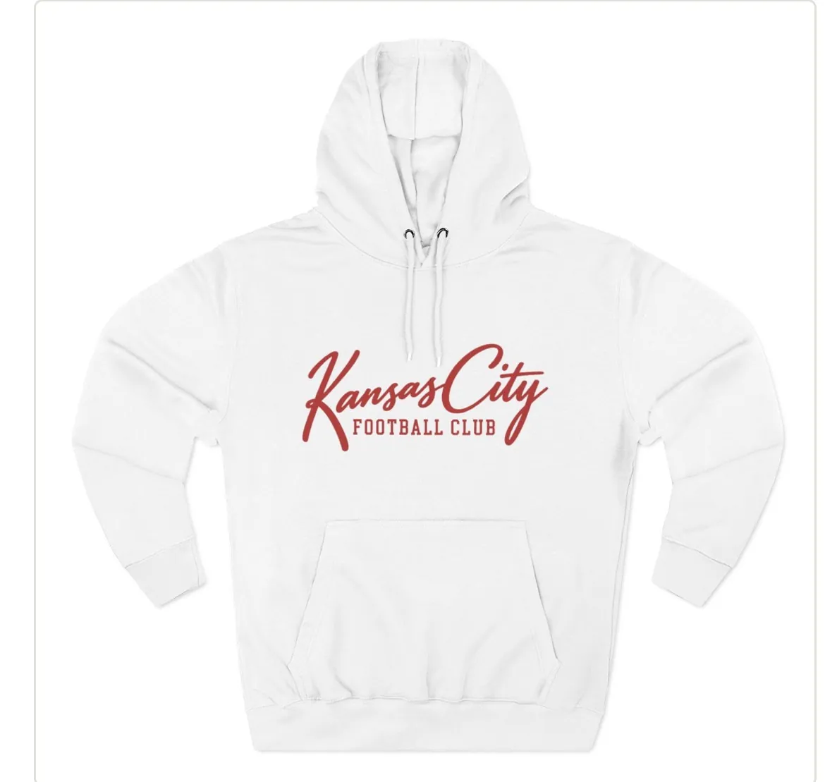 Kansas City Football Club Hoodie in White, front