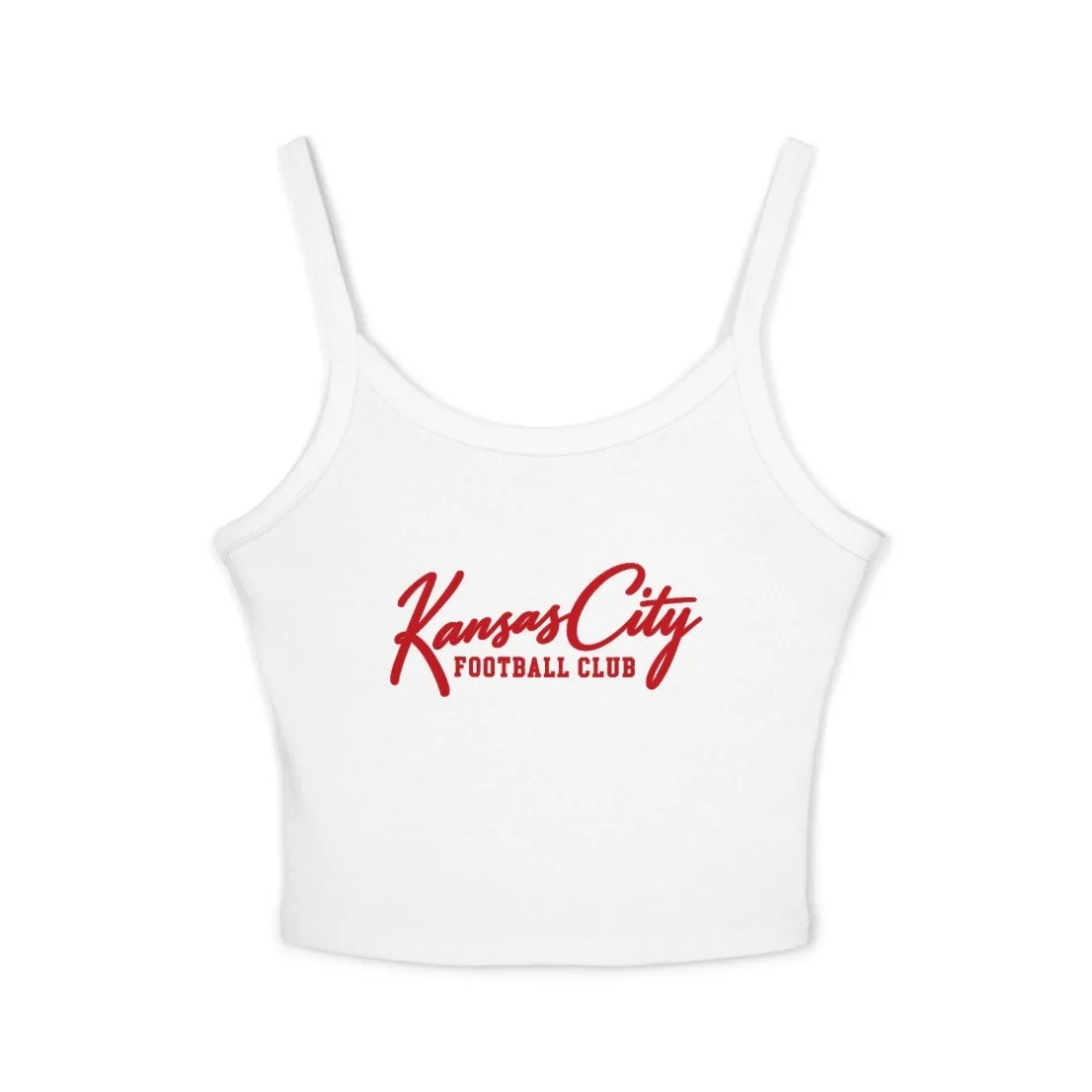 Kansas City Football Club Women's Spaghetti Strap Tank in White, front