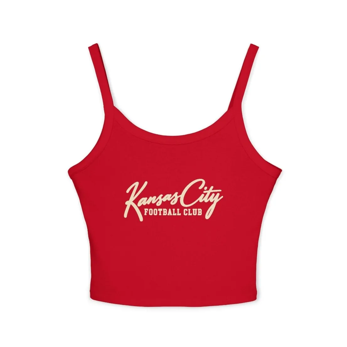 Kansas City Football Club Women's Spaghetti Strap Tank in Red, front