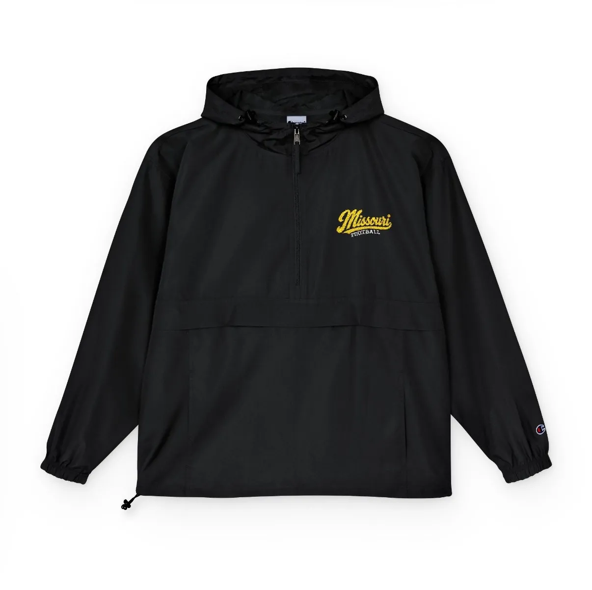 Missouri Football Embroidered Anorak in Black, front