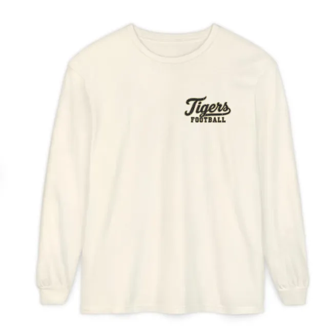 Tigers Football Long Sleeve Tee in Ivory, front