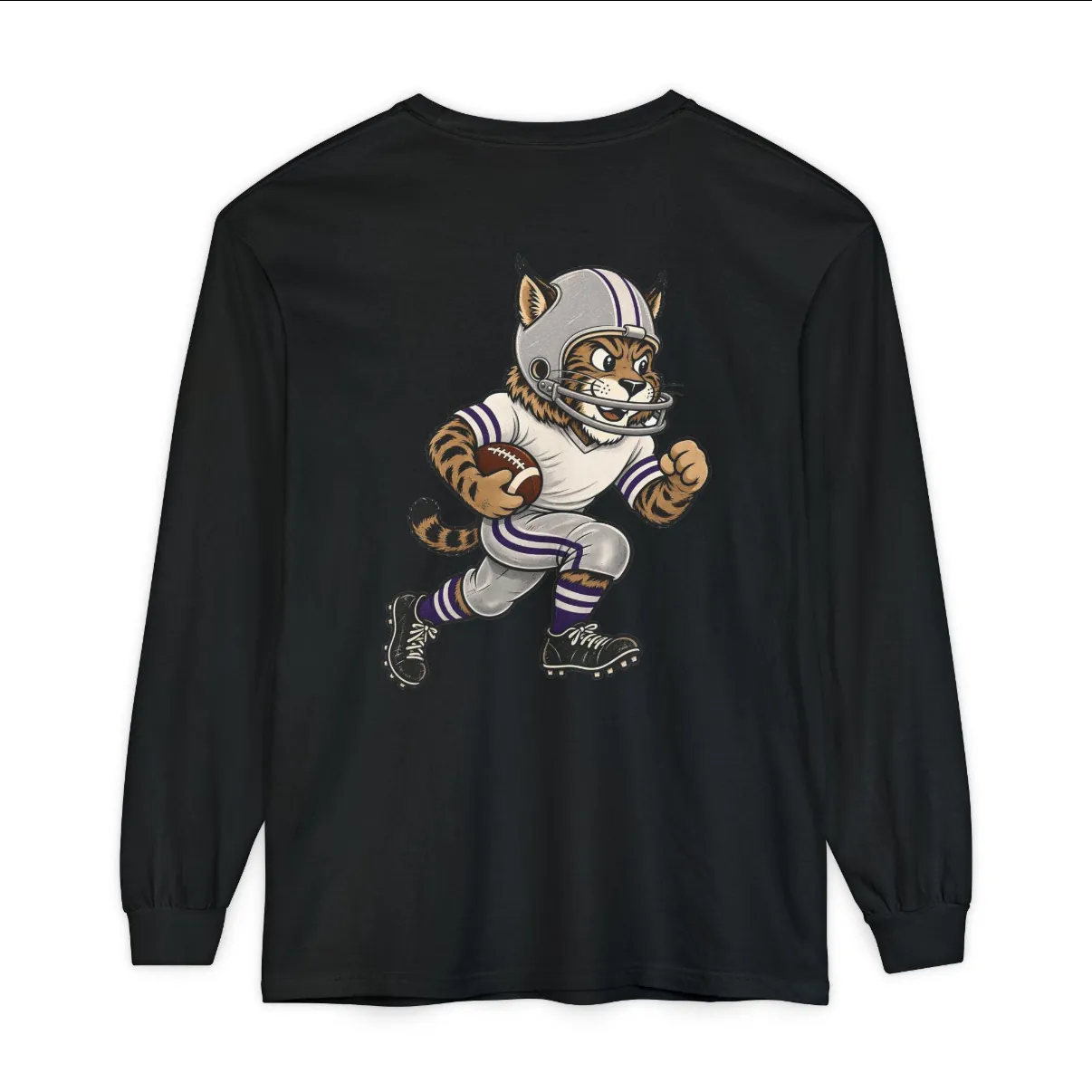 Wildcats Football Long Sleeve Tee in Black, back